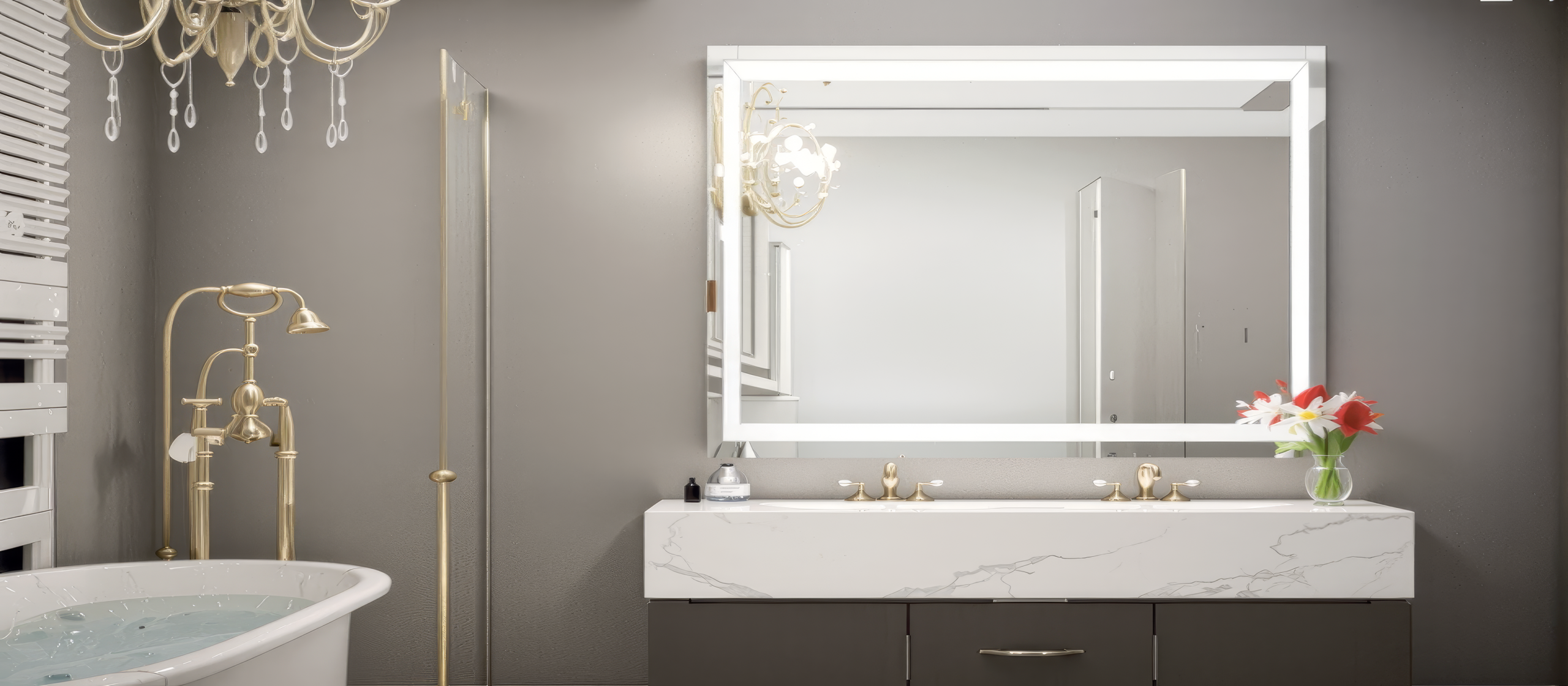 LINEA LUCE - 1SANMARMAX029 - LM-02 60X120-BLUETOOTH LANDSCAPE + DEMISTER PAD